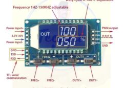 PWM Module having Adjustable Frequency & Duty Cycle with  LCD Display