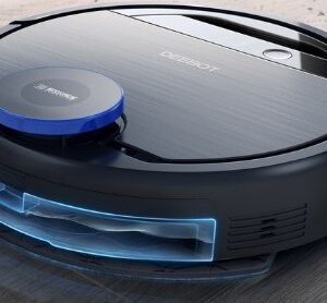 A floor swiping cum wet mopping robot with docking station cum charger